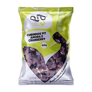 Cubinho Fit Tâmara, Amora e Cranberry Sem Açúcar Sem Glúten