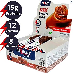 Barrinha de Proteina Sense Whey Bar Caixa 12Unidades – Vários Sabores