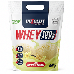 Whey Protein 100% Pure 300g Absolut Refil – Baunilha/Chocolate/Morango