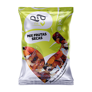 Mix P&P Frutas Secas Tropical Desidratado Damasco Maçã Coco Chips Figo Banana Tâmara Uva