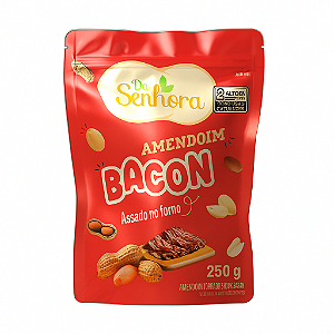 Amendoim Crocante Sabor Bacon 250g - Sem Pele