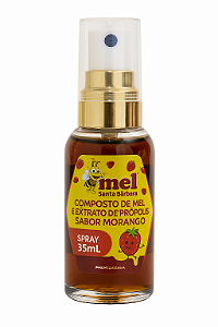 Spray de Mel e Própolis Infantil Sabor Morango 35ml | Santa Bárbara Kids | Natural e Agradável para Crianças
