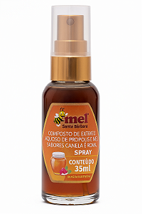 Spray de Mel e Própolis Cravo, Canela e Menta 35ml | Santa Bárbara | Refrescante e Natural para Garganta