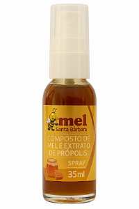 Spray de Mel com Própolis Santa Bárbara 35ml | Alívio Natural para Garganta e Imunidade