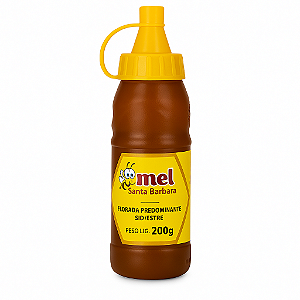 Mel Silvestre Puro 200g Santa Bárbara | Bisnaga Prática com Tampa Anti-Gotas | Florada Predominante Silvestre