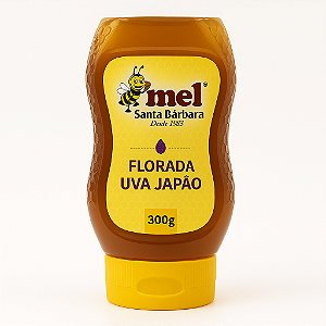 Mel Bisnaga 300g FLORADA DE UVA JAPÃO – Mel Puro e Natural | Tampa Corta-Gotas | Sabor Suave