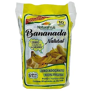 Pacote Bananada Natural 250g - Tradicional