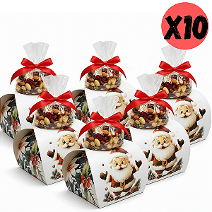 Lembrancinha de Natal Kit 10un | Presente Natal com Mix de Nuts
