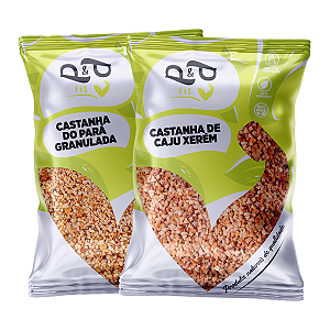 Kit Castanha do Pará Granulada + Castanha de Caju Xerém Torrado