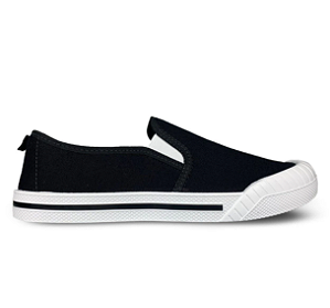 Tênis  Moleca Slip-on Sider Preto