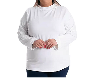 Blusa Térmica  Peluciada Plus Size Gola Alta