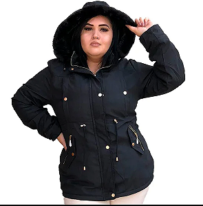 Parka em Sarja Peluciada