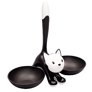 Kit Comedouro Bebedouro Gatos Pequeno Plástico Moderno Gatito