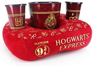 Kit Almofada Porta Pipoca - Harry Potter Hogwarts Plataforma 9 ¾