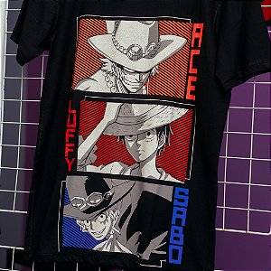Camiseta Dupla Face One Piece Irmãos - Unissex