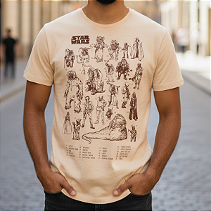 Camiseta Raças Star Wars - Unissex