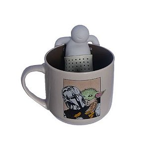 Caneca c/ Infusor de Chá Mantaloriano - Star Wars