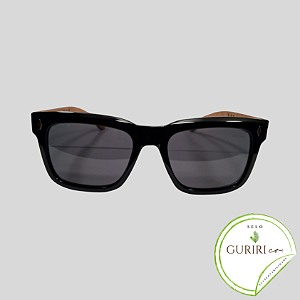 REAL WOOD - QUADRADO - PRETO - MADEIRA ESCURA E CLARA - POLARIZADO PRETO