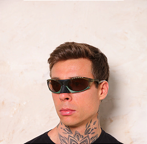 ÓCULOS - EAGLE OWL - VERDE TRANSLÚCIDO - MARROM