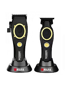 Kit 2 Maquina de Cabelo Corte Wmark NG 7030 + Acab. NG 7230