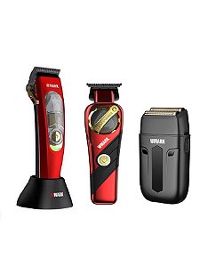 Maquina de Cabelo Prof.Wmark NG 9004 + Acab. NG 9213 vermelho + sh 984a preto