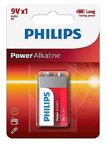 Bateria Alcalina Philips 9V 6LR61