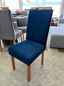 Cadeira Sala de Jantar Lara Veludo Azul