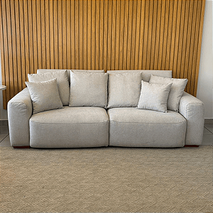Sofa Albany 2,50m Retrátil e Reclinável automatizado em Linho