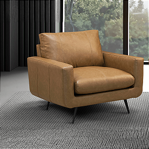 Poltrona de couro legitímo Pomerol