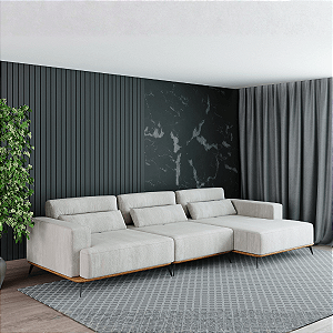 Sofá com Chaise Freedom em Tecido