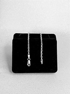 Pulseira Cadeado em Prata 925 Italiana 3mm