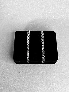 Pulseira Grumet em Prata 925 Italiana 4mm