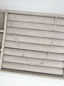 Corrente Veneziana com Bolinhas em Prata 925 50cm