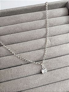 Tornozeleira com Ponto de Luz em Prata 925 Italiana 25cm