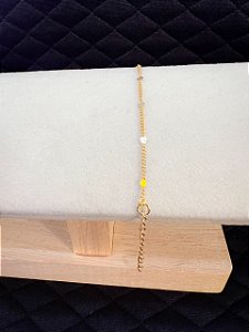 Pulseira Chapinhas Batidas Banhada a Ouro 18k