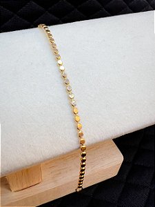 Pulseira Mini Medalhinhas Banhada a Ouro 18k