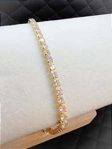 Pulseira Riviera Zircônia Banhada em Ouro 18k