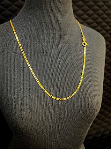 Corrente Piastrine 2,2mm Banhado a Ouro 18k 60cm