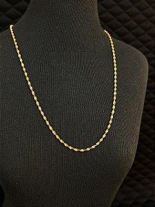 Colar Torcido Banhado a Ouro 18k