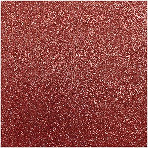 Placa em EVA com Glitter 60x40cm - Vermelho 2mm - MAKE+