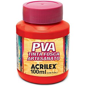 Tinta PVA 100ml - Vermelho Vivo - ACRILEX