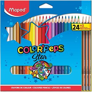 Lápis de Cor Triangula Color PEPS 24 Cores - MAPED