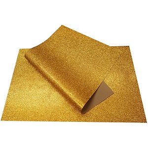 Placa em EVA com Glitter 60x40cm - Ouro - V.M.P.