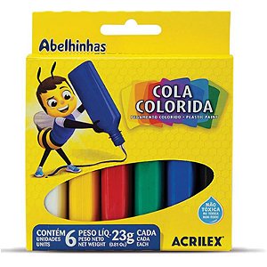 Cola Colorida 6 Cores 23g - ACRILEX