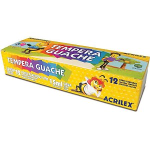 Tinta Guache com 12 Cores 15ml - Acrilex