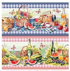 Tricoline digital Picnic alegre (55cm)
