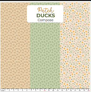 Tricoline digital patos Duk compose (0,55cm x 1,50 de largura)
