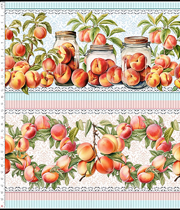 Tricoline digital Pêssegos(0,55cm x 1,50 de largura)