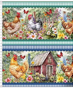 Tricoline digital Fazenda Feliz (0,55cm x 1,50 de largura)
