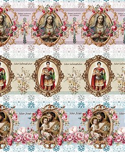 Tricoline digital Santinhos(0,55cm x 1,50 de largura)